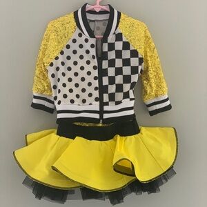 Yellow and Black Kids Costume Set